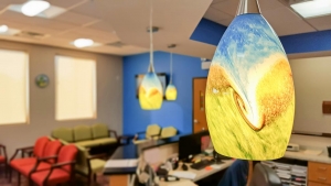 photo of a recently complete medical office reception area