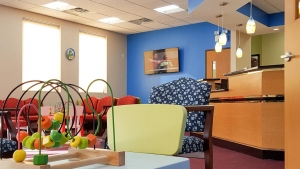 Photo of a recently completed Medical Office waiting room