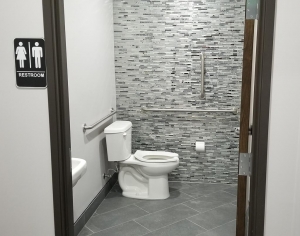photo of bathroom in a recently completed medical office building