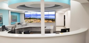 photo of a recently complete medical office reception area