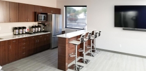 photo of a recently completed medical office break room