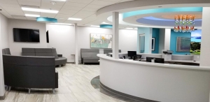Photo of a recently completed Medical Office waiting room