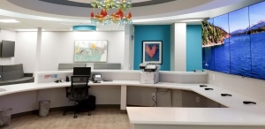 photo of a recently complete medical office reception area