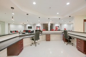 photo of a recently complete medical office reception area