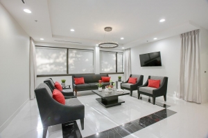 Photo of a recently completed Medical Office waiting room