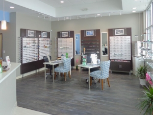 photos of a recently completed medical office for eyeglasses