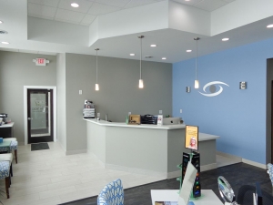 photo of a recently complete medical office reception area