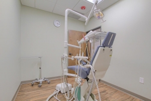 Photo of an exam room in a recently completed dental office construction project.