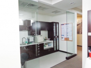 Photo of resource storage in a recently completed dental office construction project.