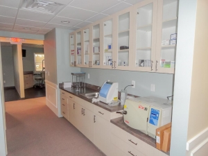 Photo of resource storage in a recently completed dental office construction project.