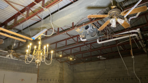 electrical and HVAC in ceiling